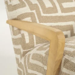Fauteuil Olek Graffic Bouclé - Taupe - Loft24.nl