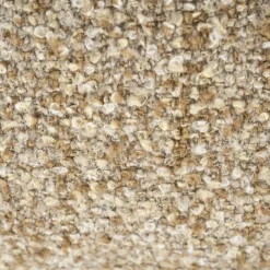 Fauteuil Reza Bouclé en bruin eikenhout - Taupe - Loft24.nl