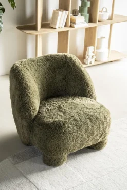 Fauteuil Samson Fluffy - Groen - Loft24.nl
