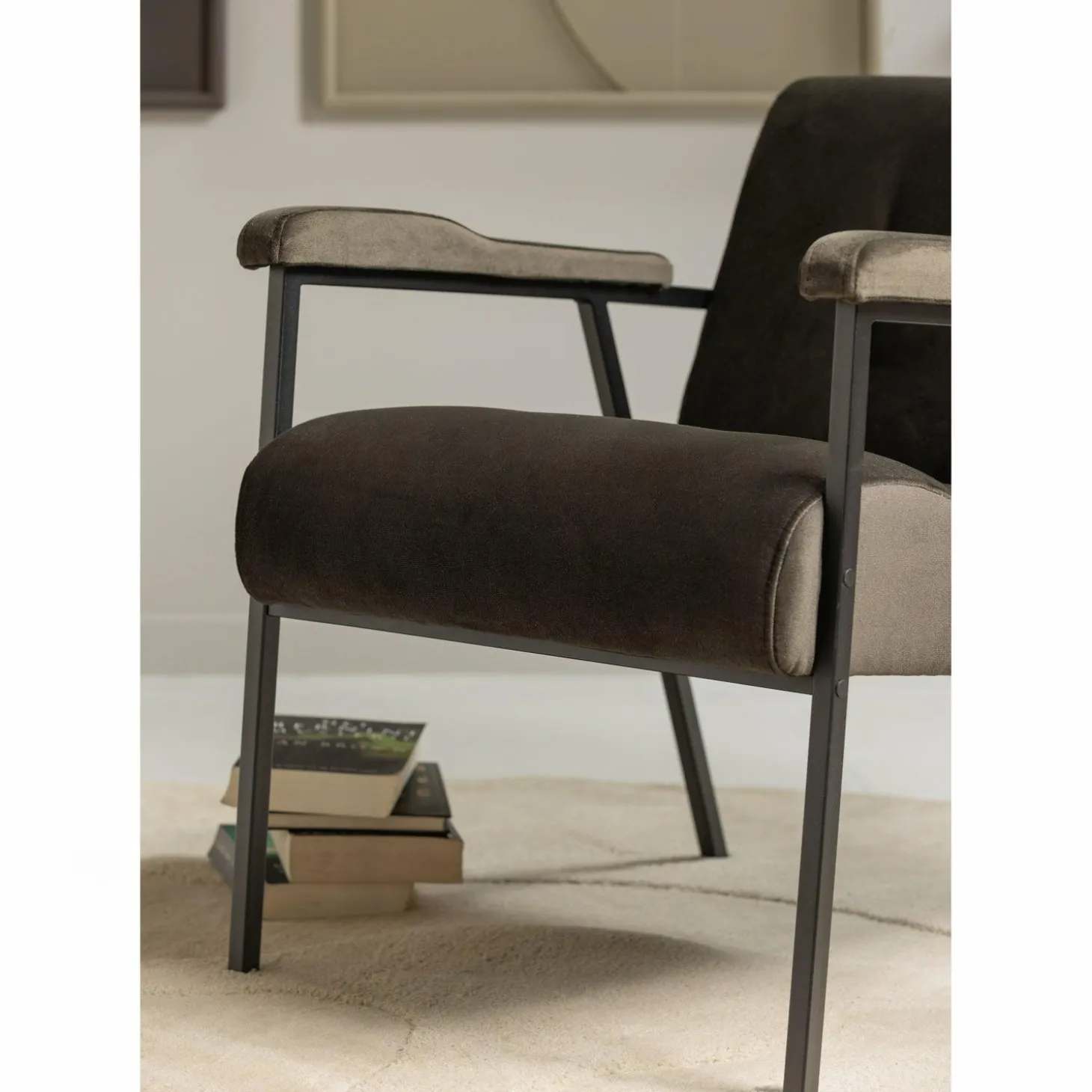 Fauteuil Scott Velvet - Warm Groen - Loft24.nl