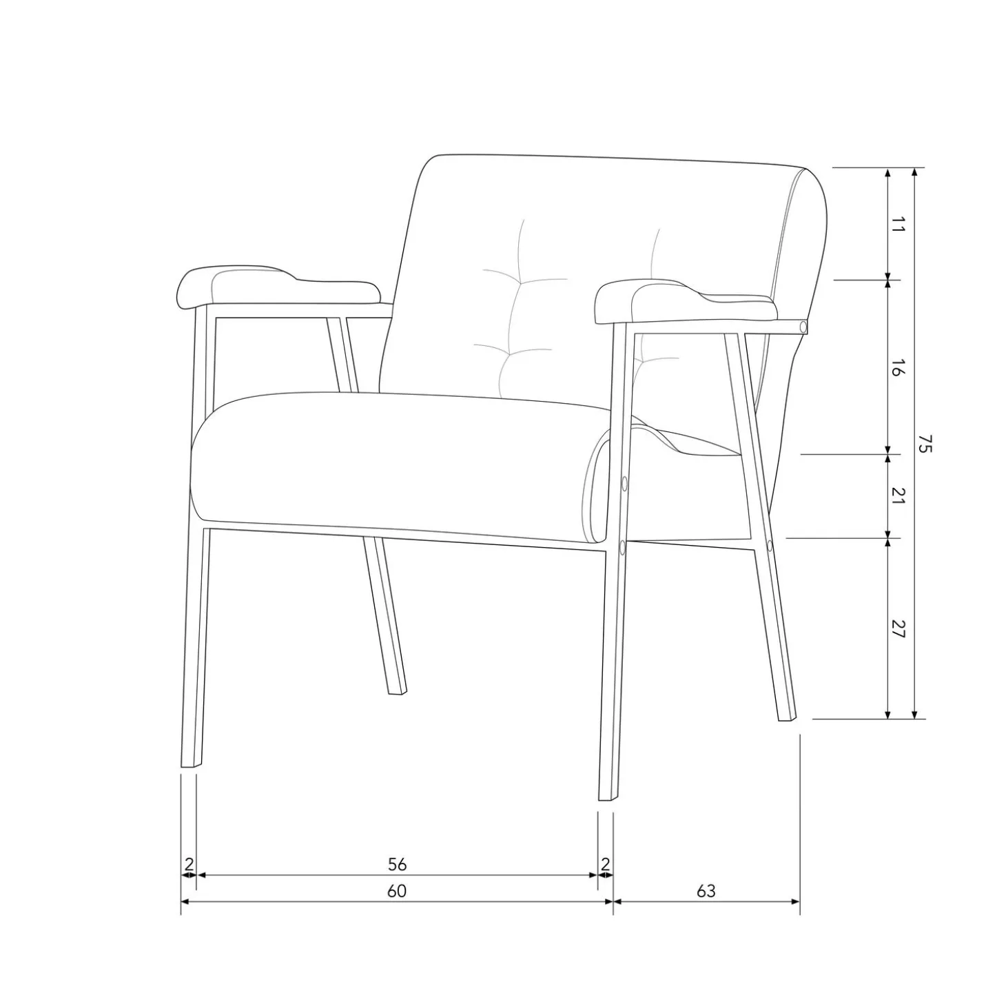 Fauteuil Scott Velvet - Warm Groen - Loft24.nl