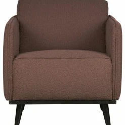 Fauteuil Statement met armleuning Bouclé - Coffee - Loft24.nl