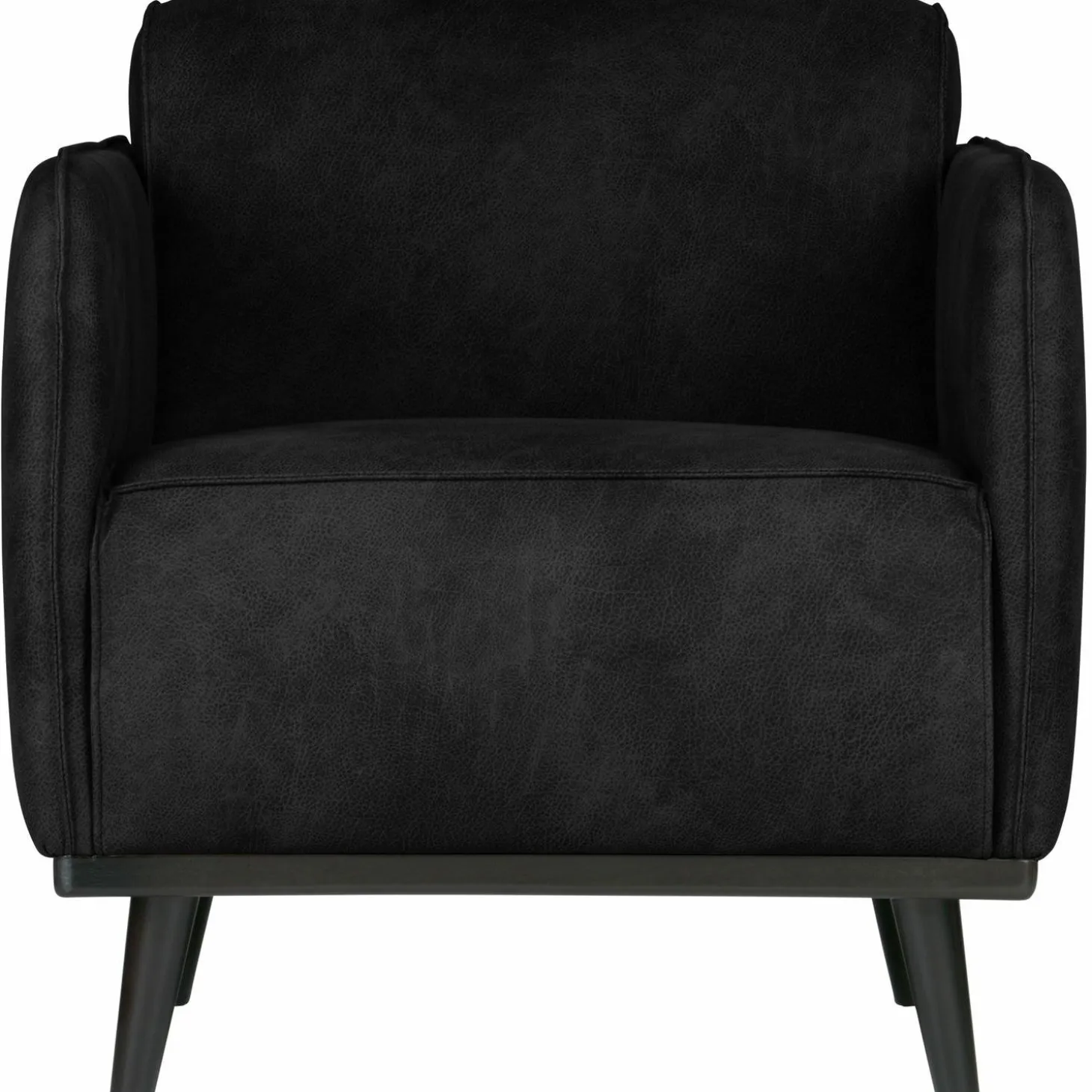 Fauteuil Statement met armleuning Suedine - Zwart - Loft24.nl