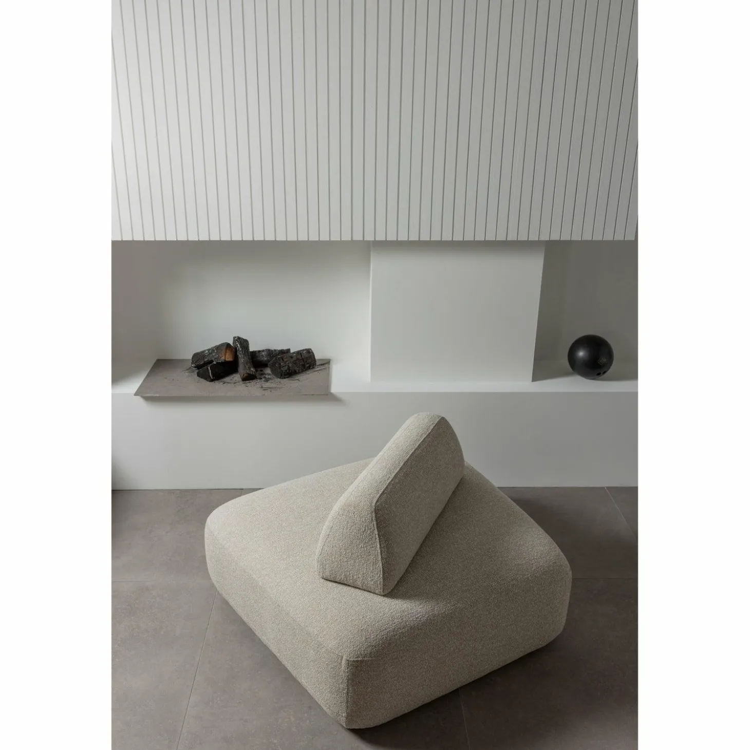 Fauteuil Sterck met verplaatsbare Rugleuning - Naturel - Loft24.nl