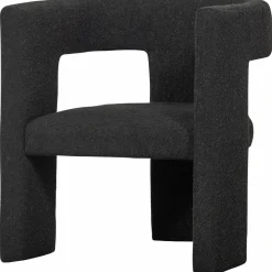 Fauteuil Tiwa Bouclé - Donkergrijs - Loft24.nl