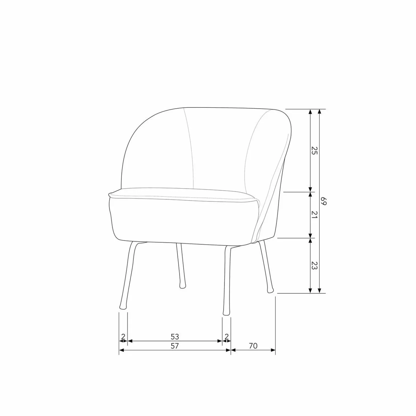 Fauteuil Vogue Bouclé - Naturel - Loft24.nl
