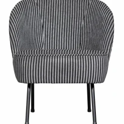 Fauteuil Vogue Streep - Zwart Grijs - Loft24.nl