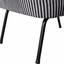 Fauteuil Vogue Streep - Zwart Grijs - Loft24.nl