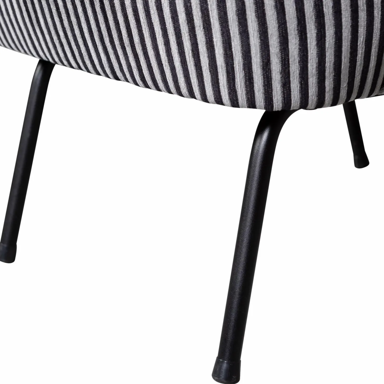 Fauteuil Vogue Streep - Zwart Grijs - Loft24.nl