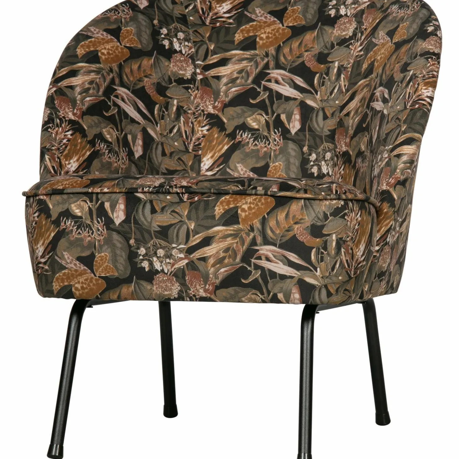 Fauteuil Vogue Velvet Fluweeel - Bouquet Zwart - Loft24.nl