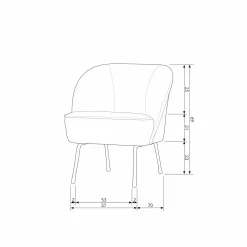 Fauteuil Vogue Velvet Fluweeel - Poppy Mosterd - Loft24.nl