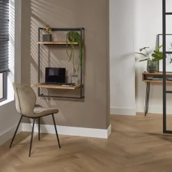Hangend Bureau Air Solid Acaciahout - Naturel - Loft24.nl