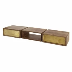 Hangend Bureau Brass 123 cm met 2 laden - Loft24.nl