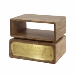 Hangend Nachtkastje Brass 40 cm Met 1 lade - Loft24.nl