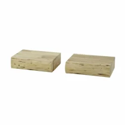 Hangend Nachtkastje Tree XS Acaciahout set van 2 stuks - Loft24.nl