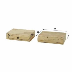 Hangend Nachtkastje Tree XS Acaciahout set van 2 stuks - Loft24.nl