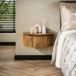 Hangend Nachtkastje Wave Rond - Zand - Loft24.nl