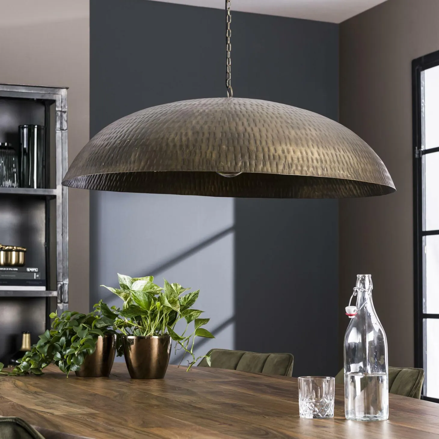 Hanglamp Brons Antiek Ø90 met 1 lamp - Metaal - Loft24.nl