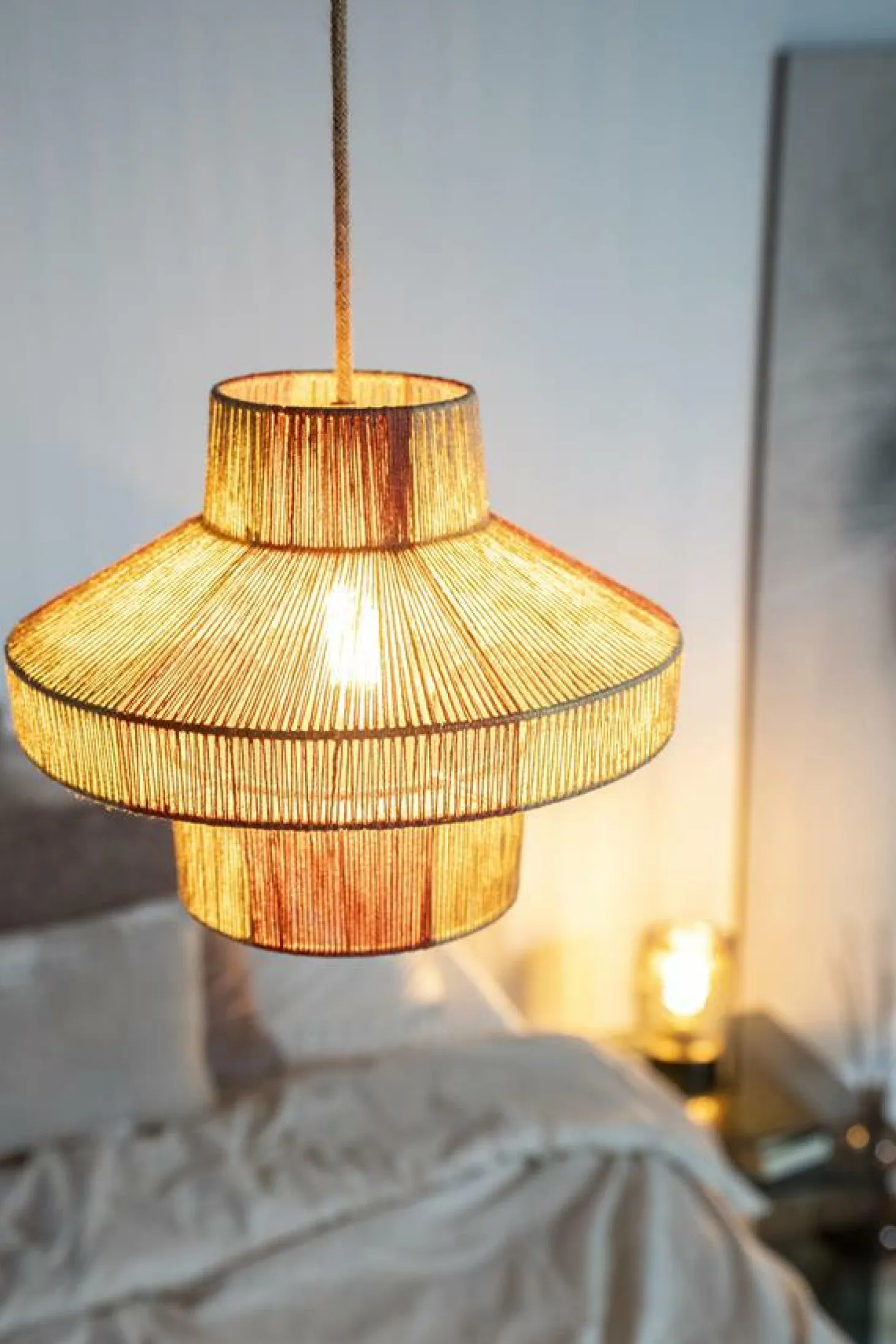 Hanglamp Cirque 3 - Jute Perzik - Loft24.nl