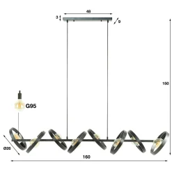 Hanglamp Hover - 8 lampen - Loft24.nl