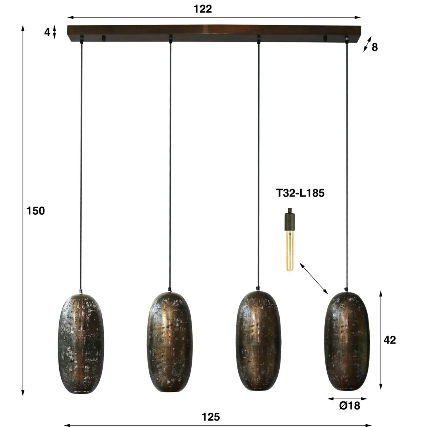 Hanglamp 4L cosmic - Loft24.nl