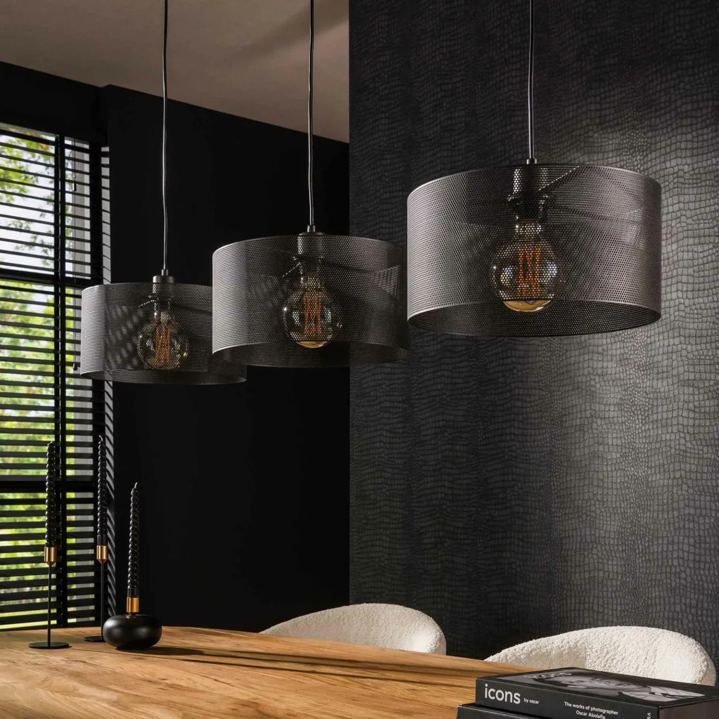 Hanglamp 3L Mesh Rond - Loft24.nl