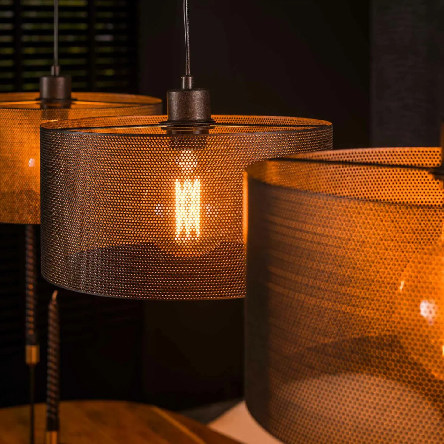 Hanglamp 3L Mesh Rond - Loft24.nl