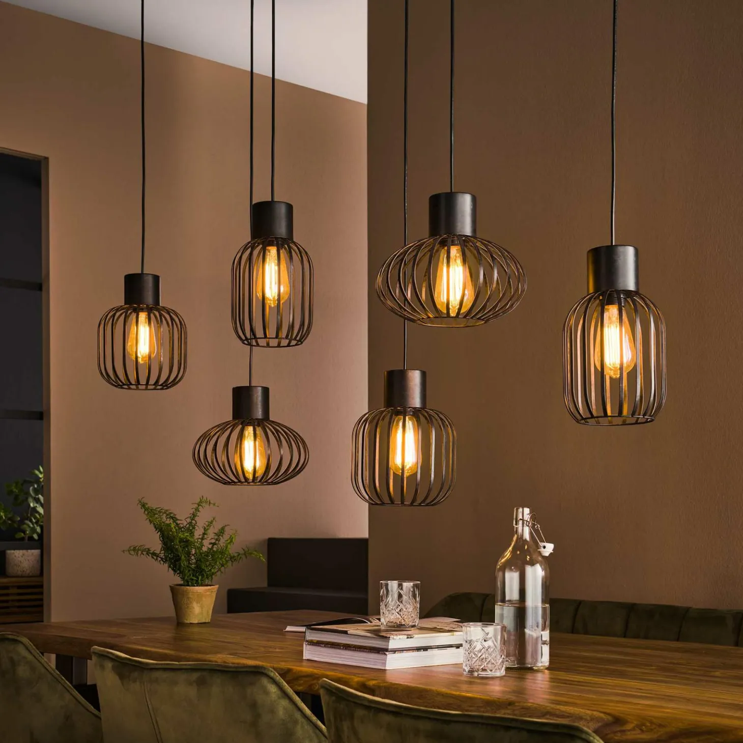 Hanglamp 3+3 Mix Metaal - Loft24.nl