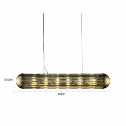 Hanglamp Mula 120cm kleur Brons - Loft24.nl