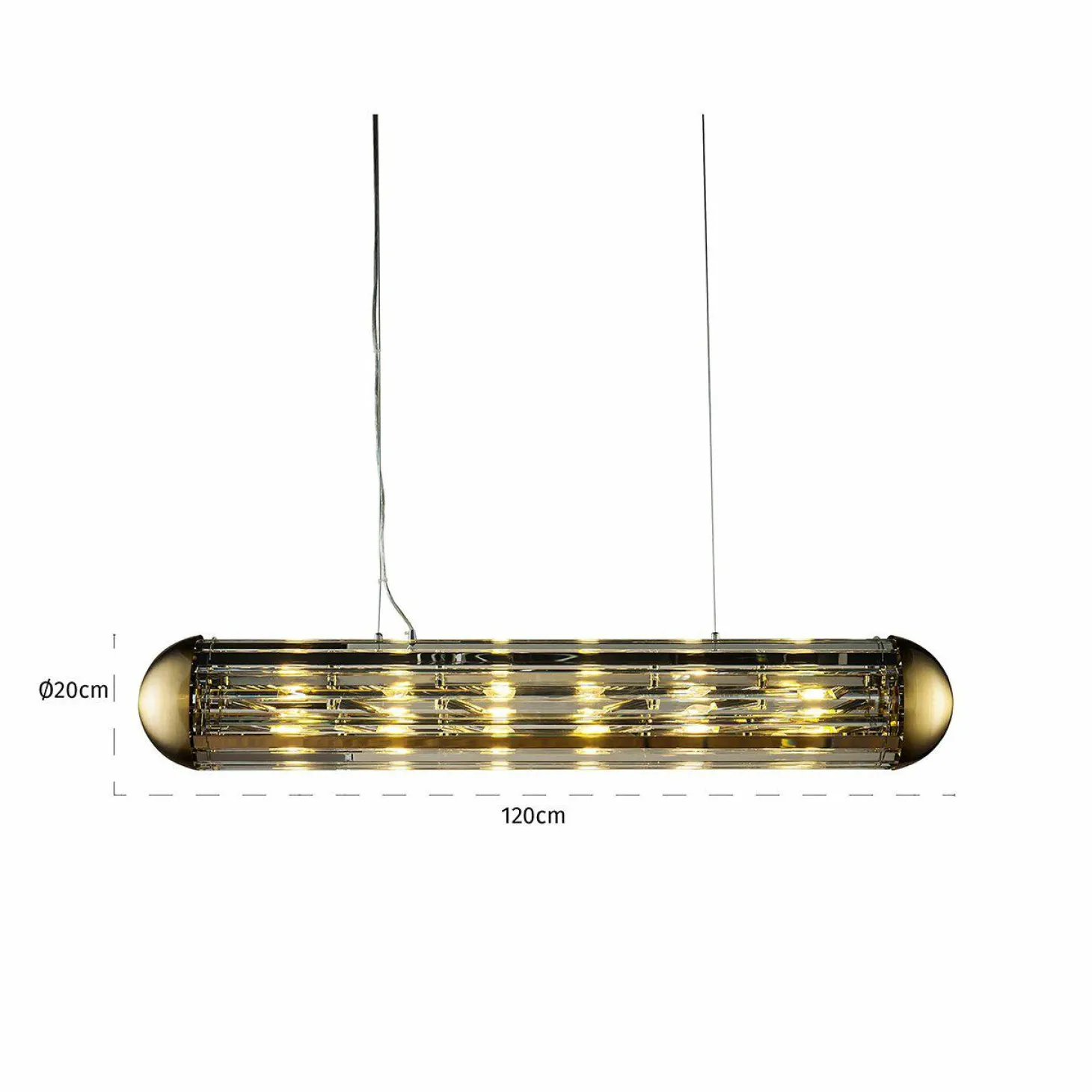 Hanglamp Mula 120cm kleur Brons - Loft24.nl