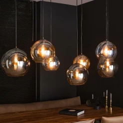 Hanglamp 4+3 multi globe XL - Loft24.nl