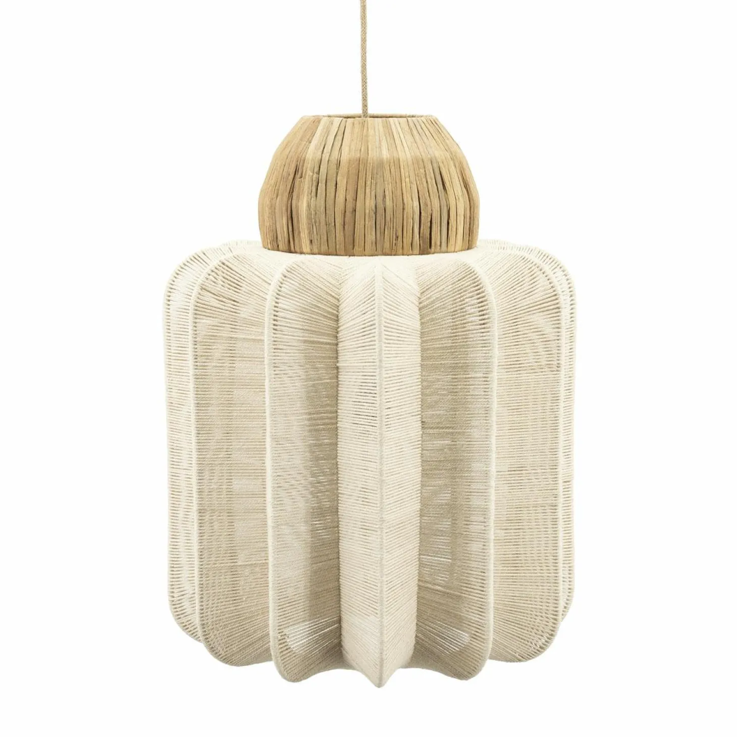 Hanglamp Reb - Zeegras en katoen - Loft24.nl