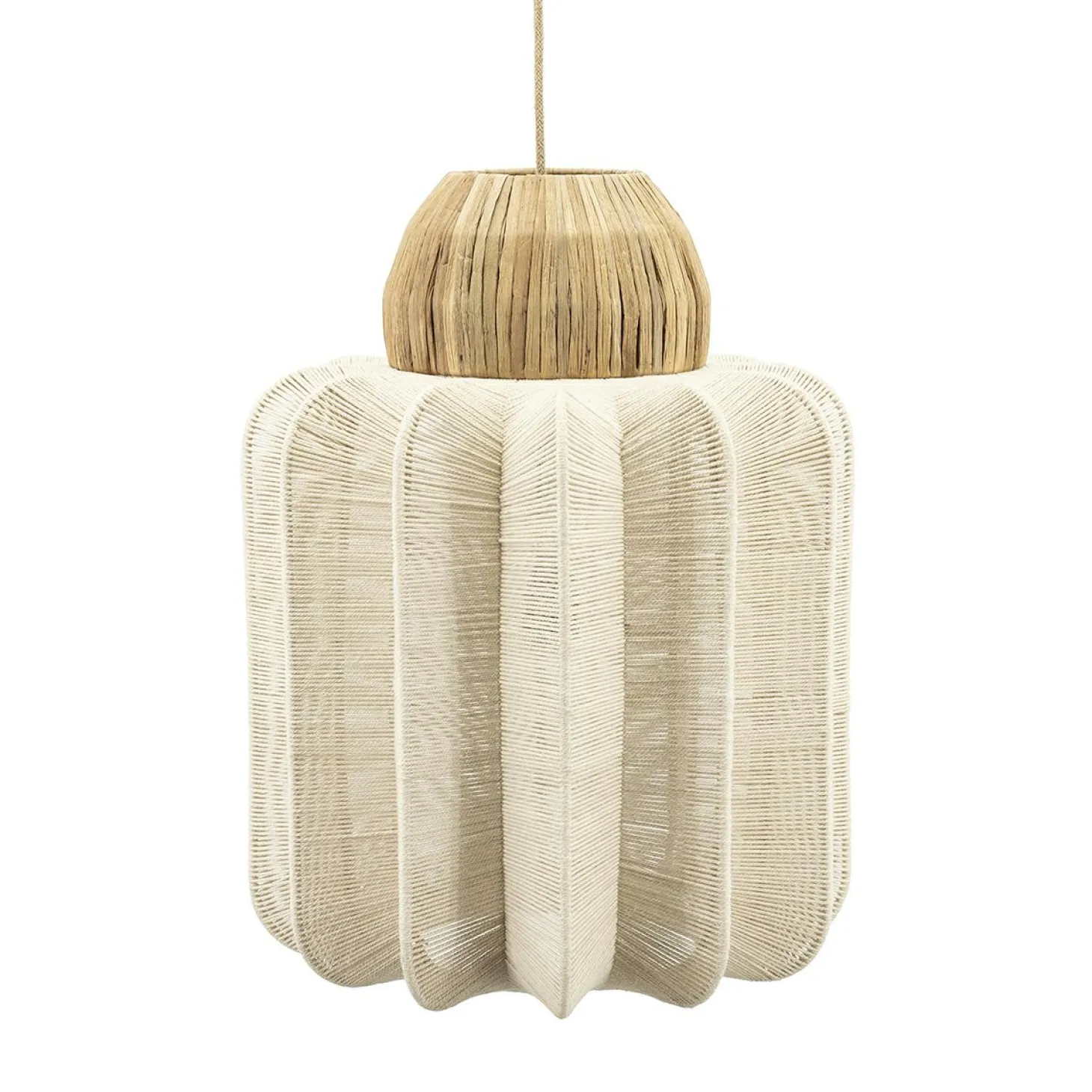 Hanglamp Reb - Zeegras en katoen - Loft24.nl