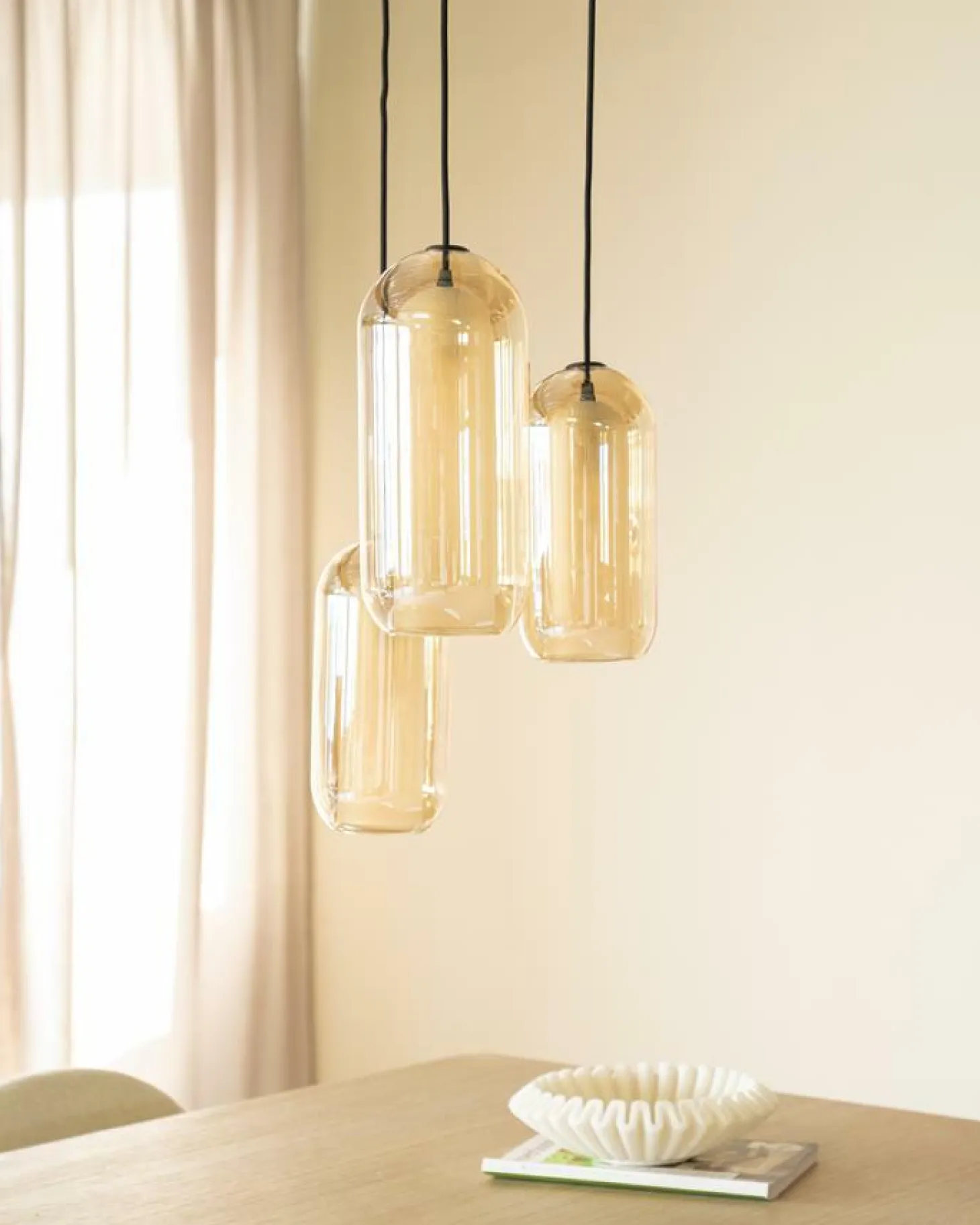 Hanglamp Shona Glas - 3 Lampen - Loft24.nl