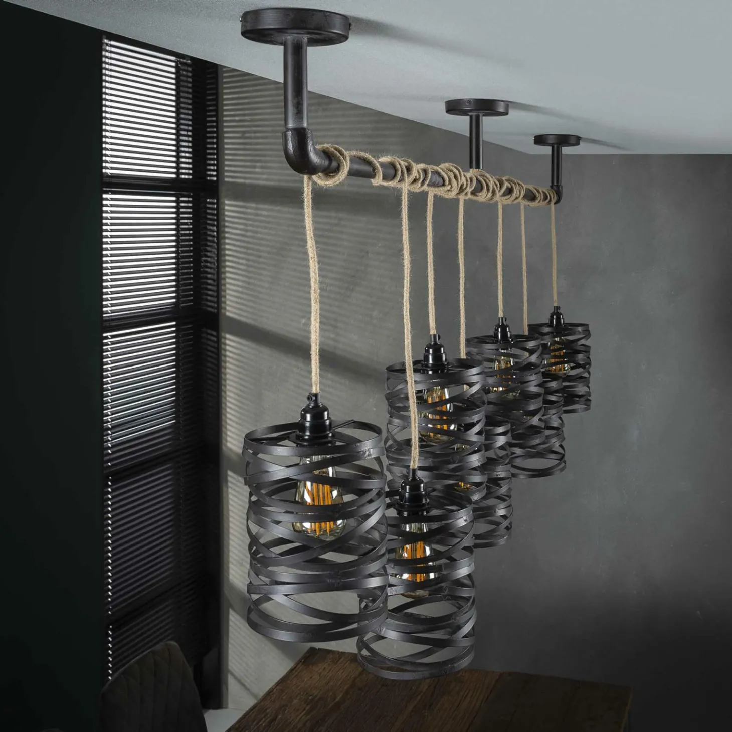 Hanglamp Twist - 7 lampen - Loft24.nl