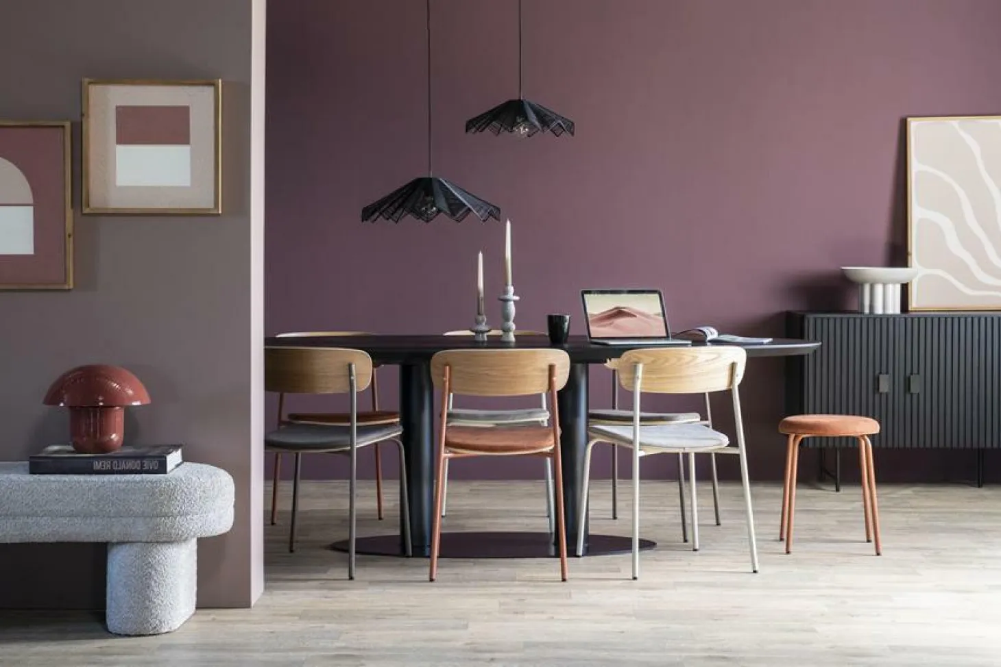 Hanglamp Varjo 40cm - Oud roze - Loft24.nl