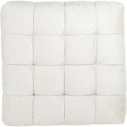 Hocker Merrol Chenille - Crème - Loft24.nl