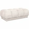 Hocker Noah Chenille - Creme - Loft24.nl