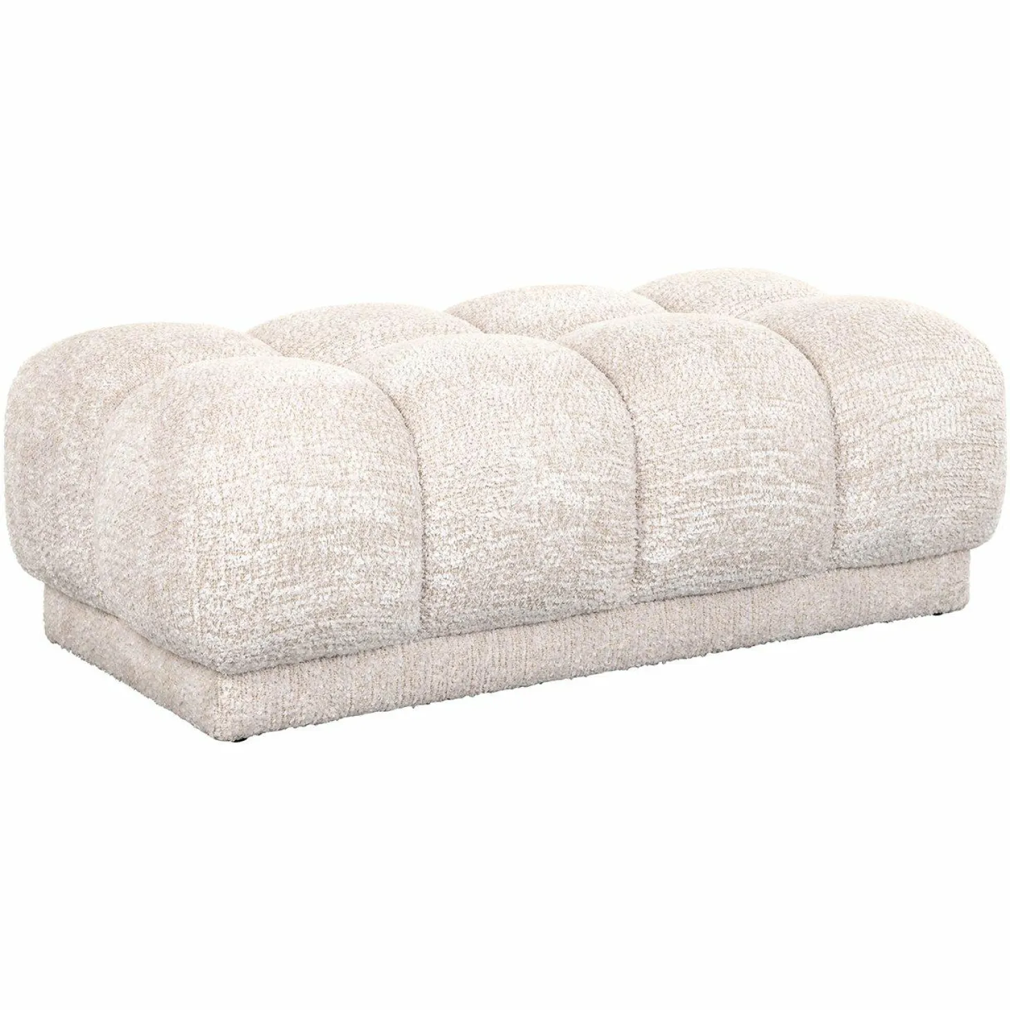 Hocker Noah Chenille - Creme - Loft24.nl