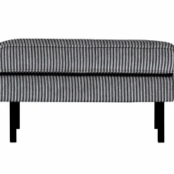 Hocker Rodeo Op Poten Streep Zwart/Grijs - Loft24.nl