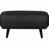 Hocker Statement Suedine Zwart - Loft24.nl