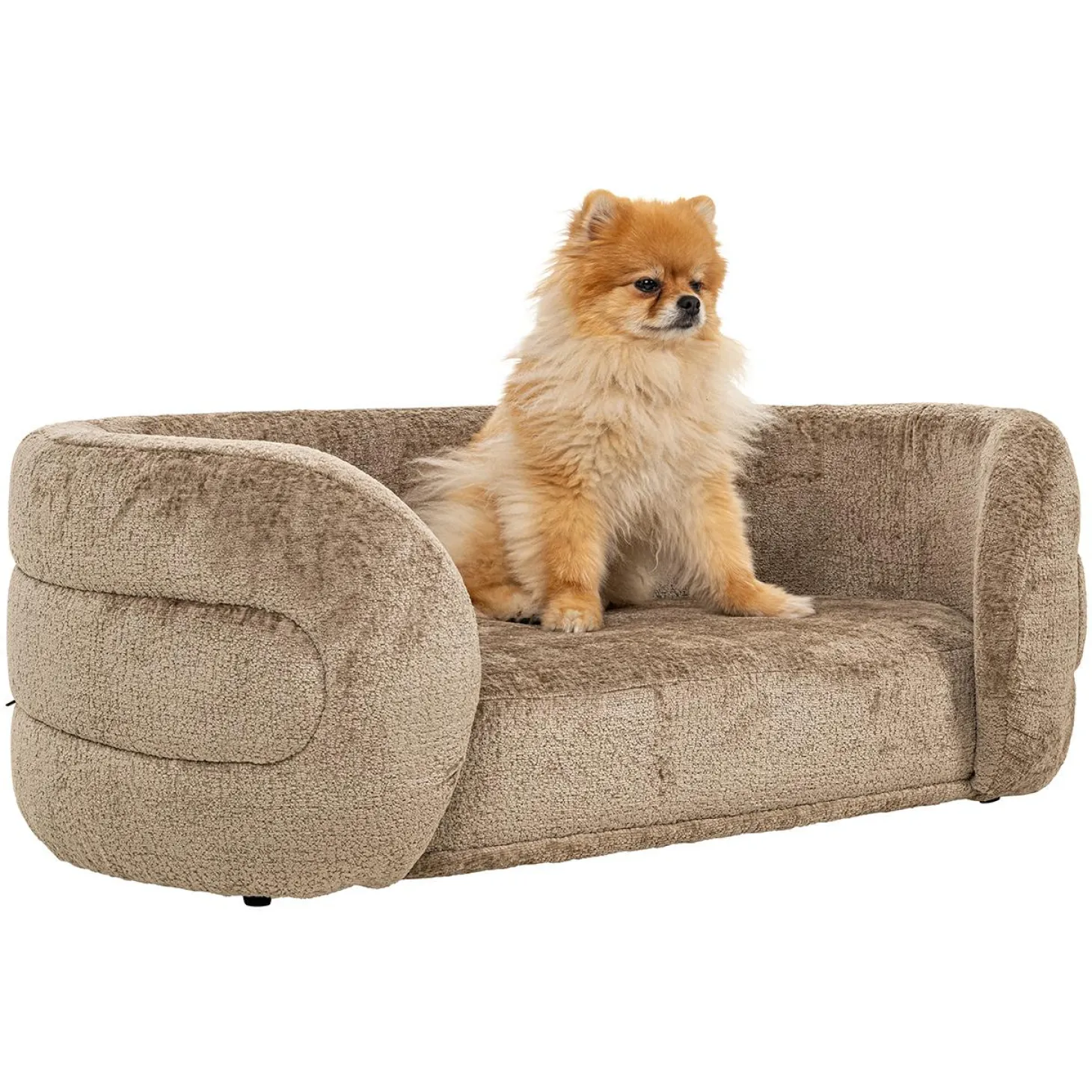 Huisdierenbed Bingo taupe chenille (Bergen 104 taupe chenille) - Loft24.nl