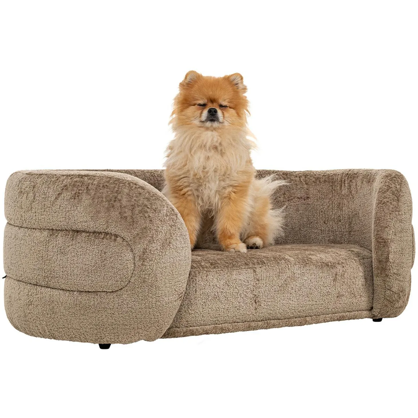 Huisdierenbed Bingo taupe chenille (Bergen 104 taupe chenille) - Loft24.nl