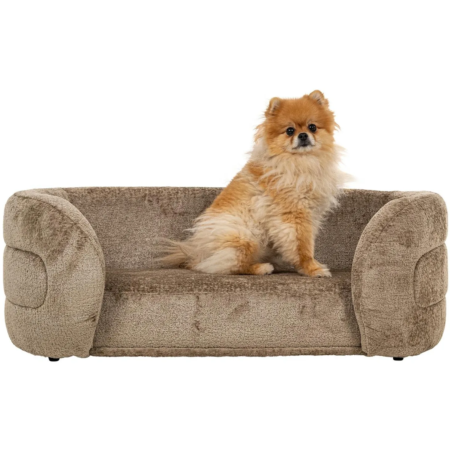 Huisdierenbed Bingo taupe chenille (Bergen 104 taupe chenille) - Loft24.nl