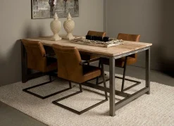 Industiële Eettafel Venetië Teak 220 cm - Loft24.nl