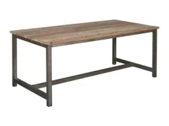 Industiële Eettafel Venetië Teak 160 cm - Loft24.nl