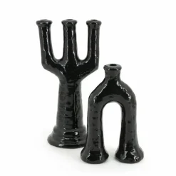 Kaarshouder Blix zwart - 38 cm hoog - Loft24.nl