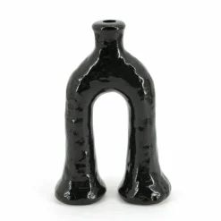 Kaarshouder Blix zwart - 28 cm hoog - Loft24.nl