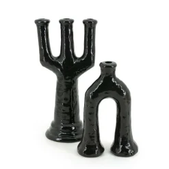 Kaarshouder Blix zwart - 28 cm hoog - Loft24.nl