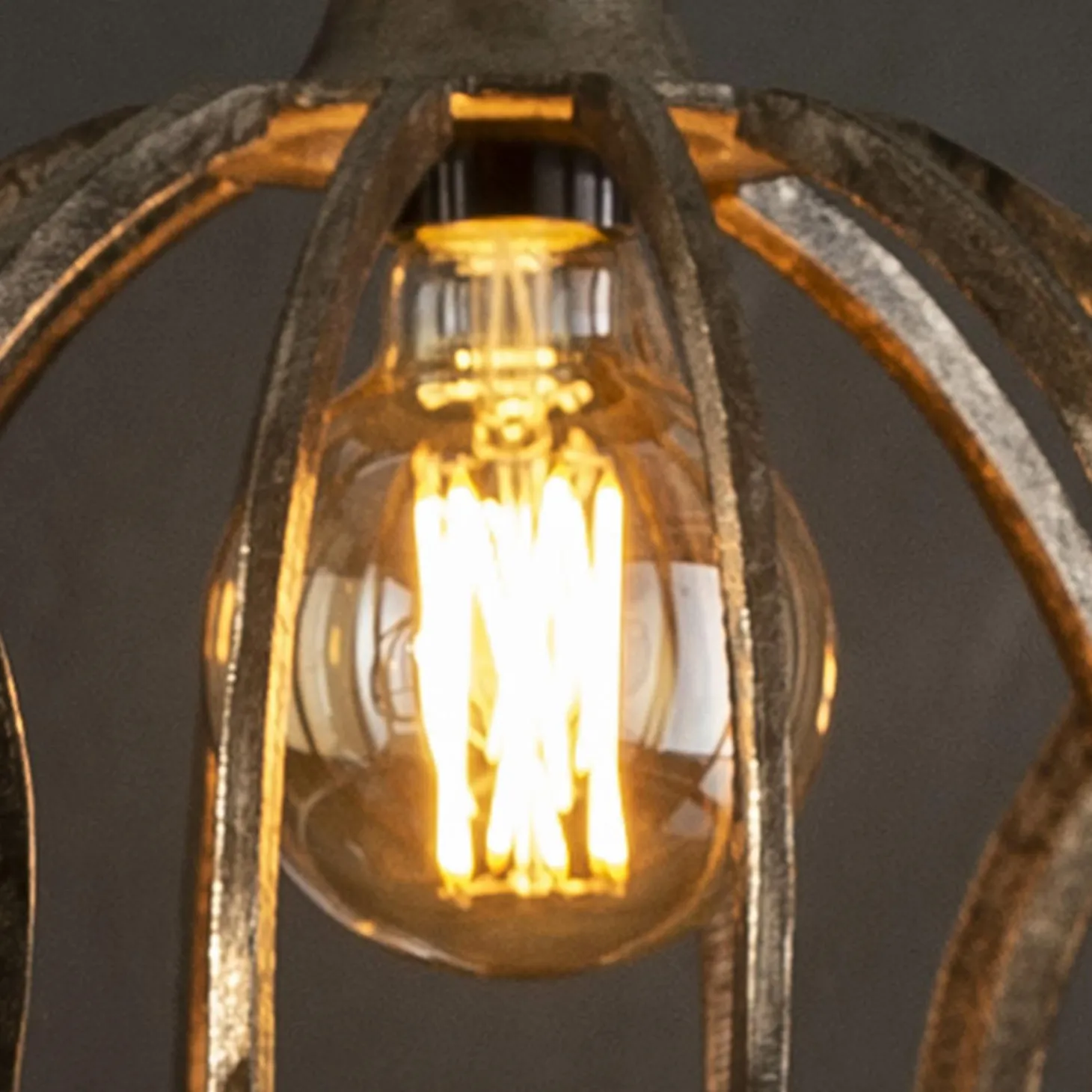 Kooldraadlamp Bol L Ø9.5cm Amberkleurig dimbaar - Loft24.nl